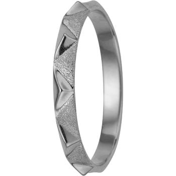 Model 1.14.A, enkel fingerring med mønster og to overflader hos Guldsmykket.dk
